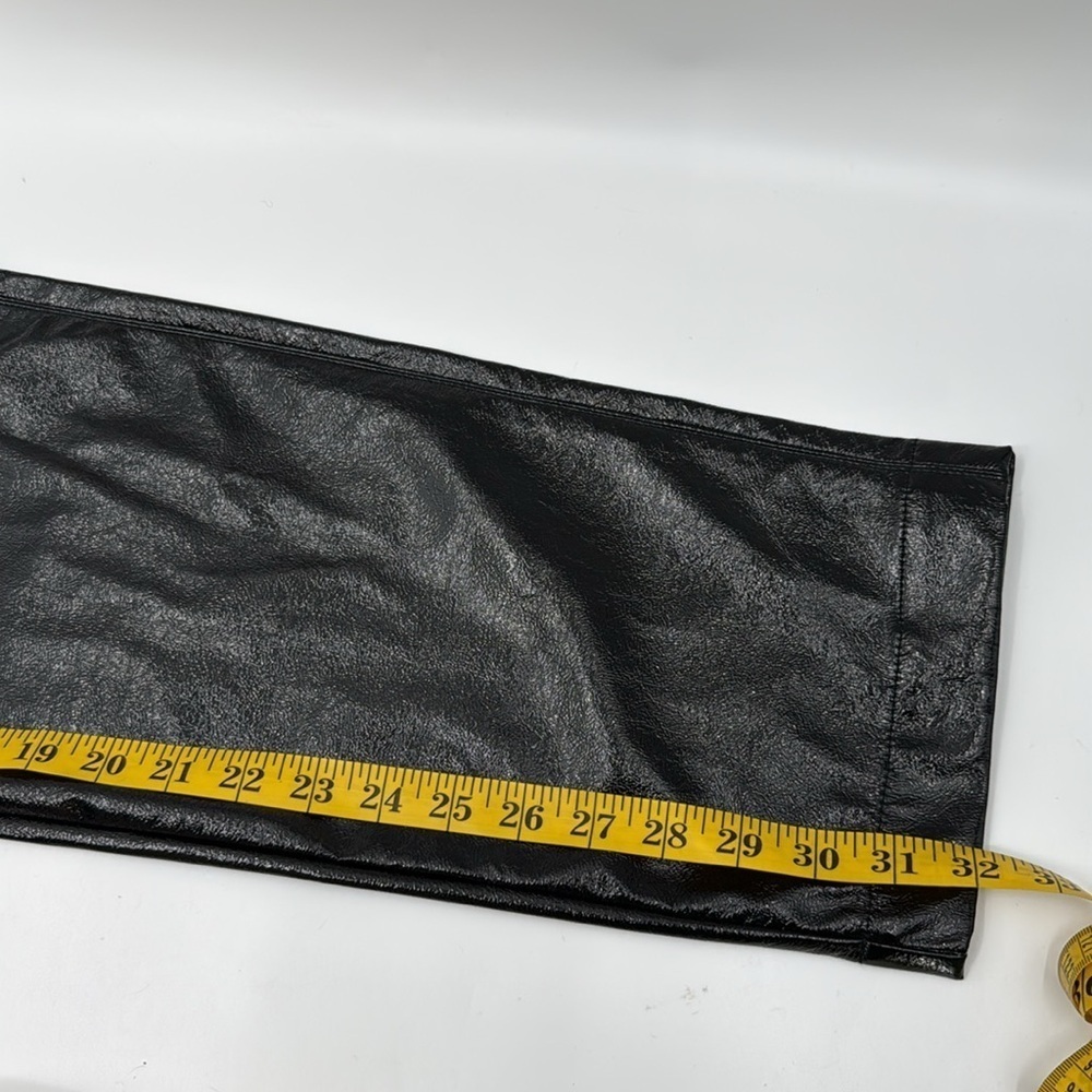 Aritzia WILFRED The Melina Black Super High Rise Faux Leather Pants Size 6 - Picture 11 of 13